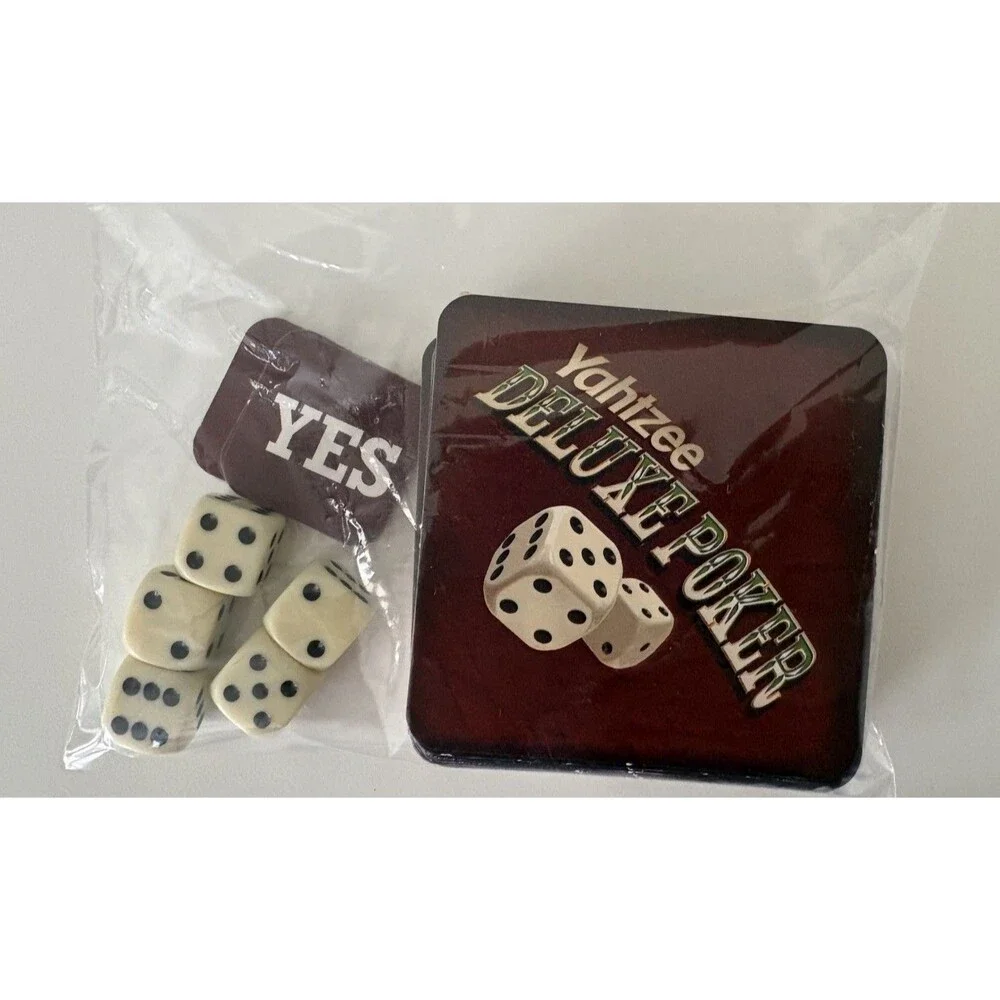Yahtzee Deluxe Poker Dice Board Game 2005 Parker Brothers Rare Incl Instructions